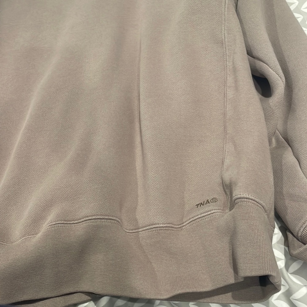 TNA Oversized Tan Bubble Fleece Sweatfleece